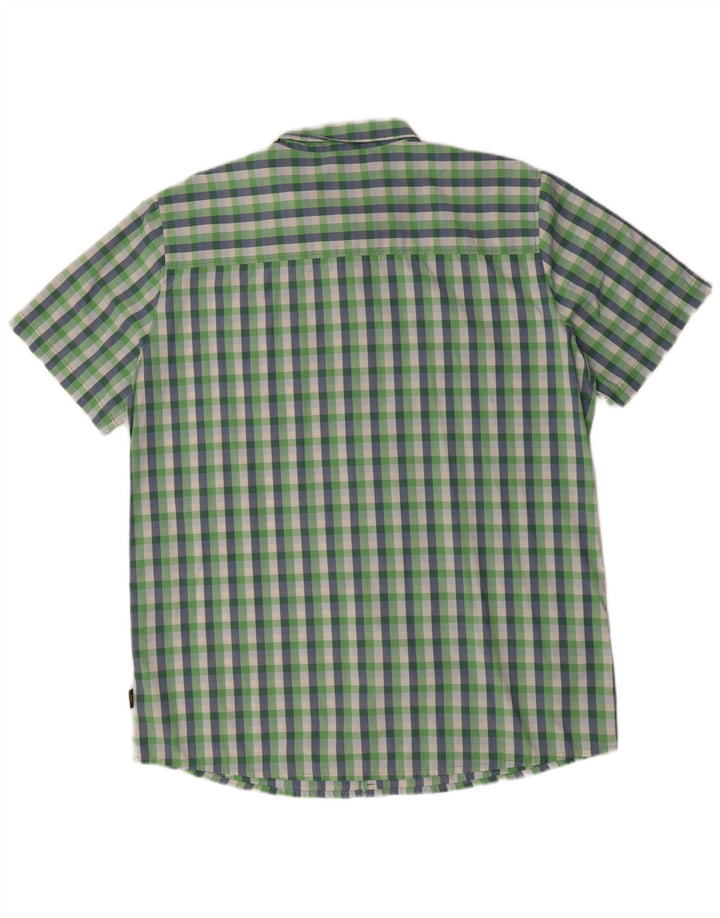 JACK WOLFSKIN Mens Short Sleeve Shirt UK 48 2XL Multicoloured Check