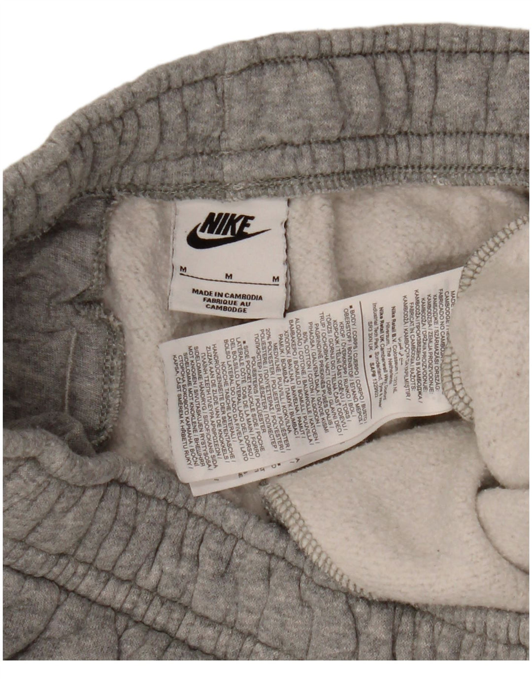 NIKE Pantalon de survêtement pour homme Joggers Medium W30 L27 Gris Coton