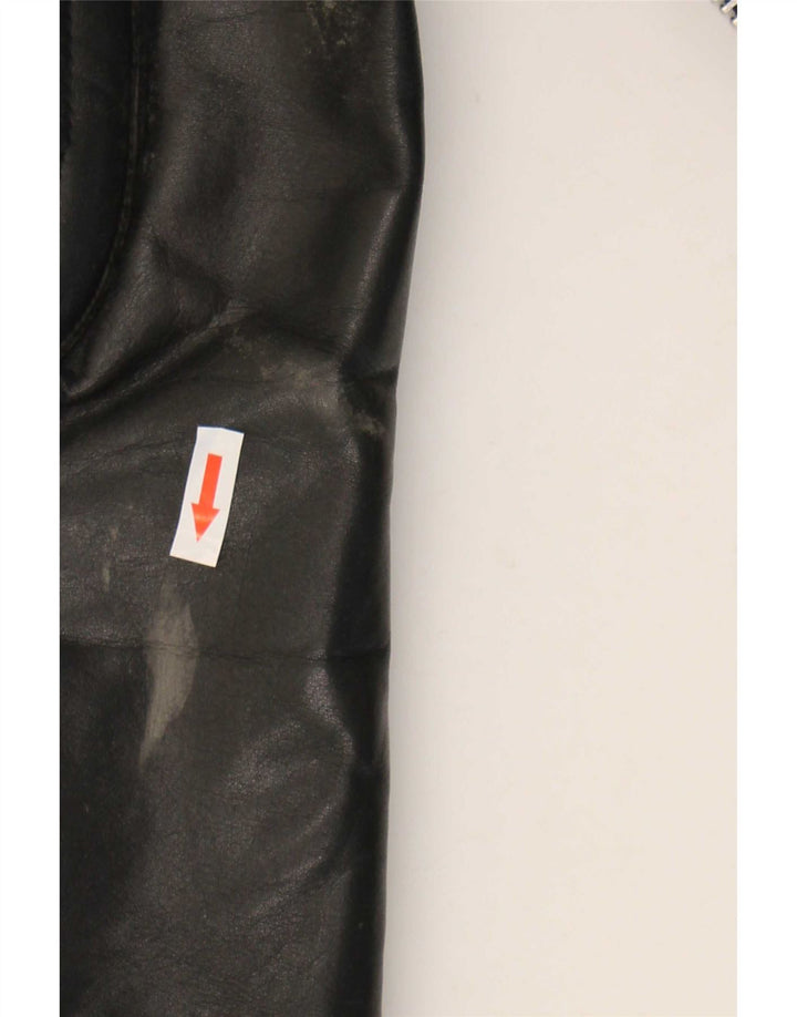Wilhelm Krawehl Veste de motard en cuir pour homme EU 50 Medium Noir