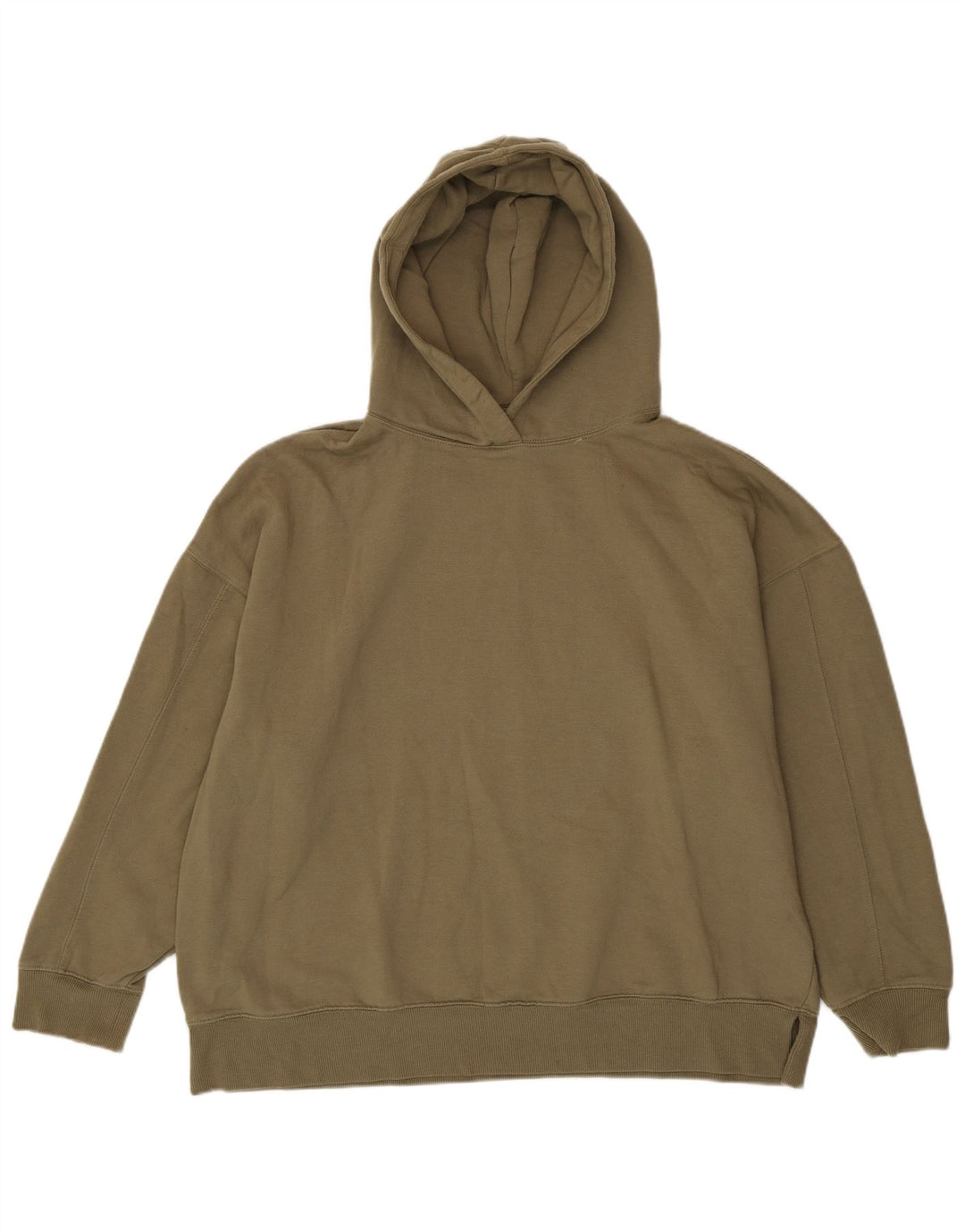 Topshop Pull à capuche surdimensionné pour femme UK 12/14 Kaki moyen Polyester