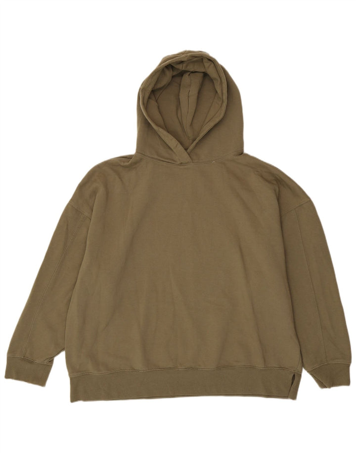 Topshop Pull à capuche surdimensionné pour femme UK 12/14 Kaki moyen Polyester