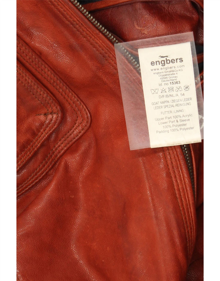 Engbers Veste en cuir pour homme EU 54 2XL Cuir marron
