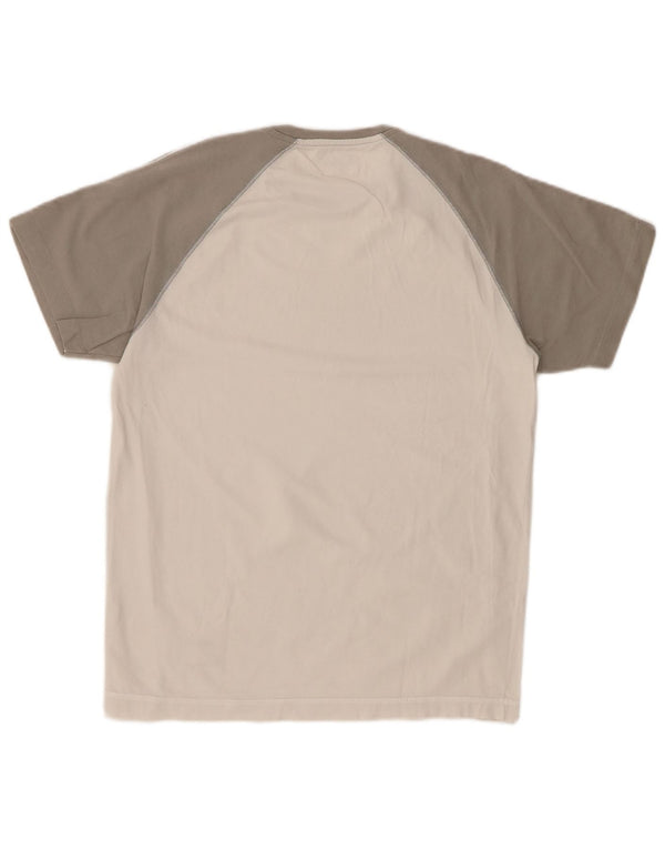 CHAMPION T-Shirt Femme UK 14 Large Blanc Colourblock