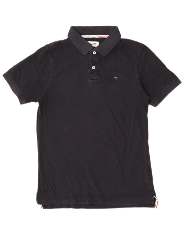 Tommy Hilfiger Polo Homme Coton Noir Moyen