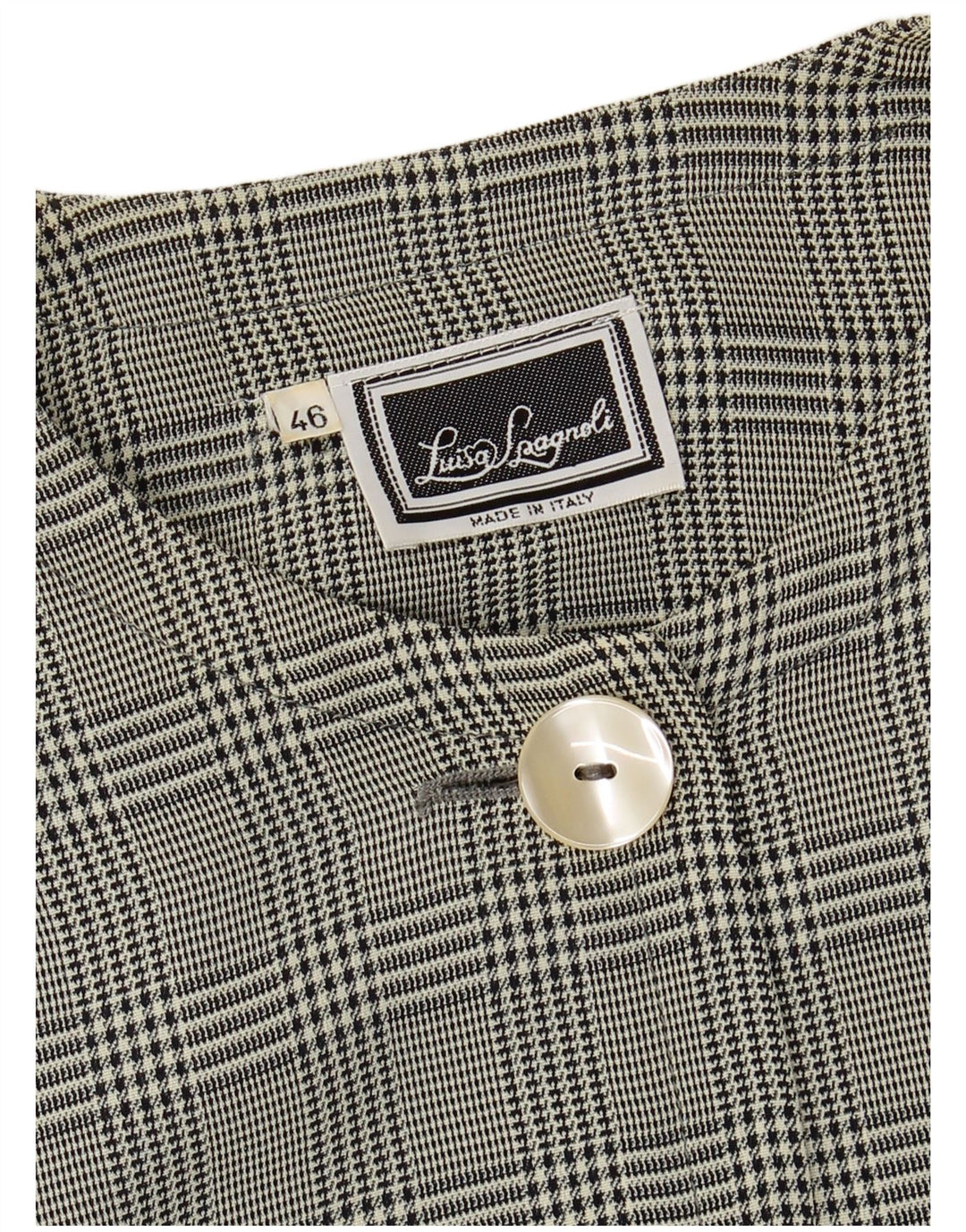 LUISA SPAGNOLI Veste blazer à manches 3/4 pour femme IT 46 Grand carreaux verts