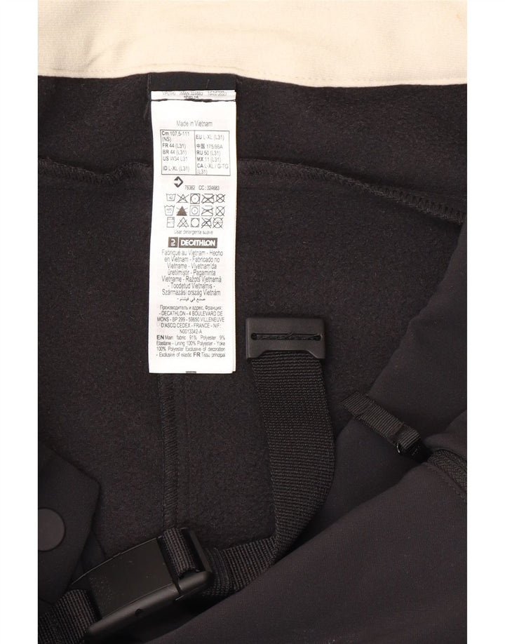 Decathlon Pantalon Cargo Bootcut Femme Large W38 L31 Noir Polyester