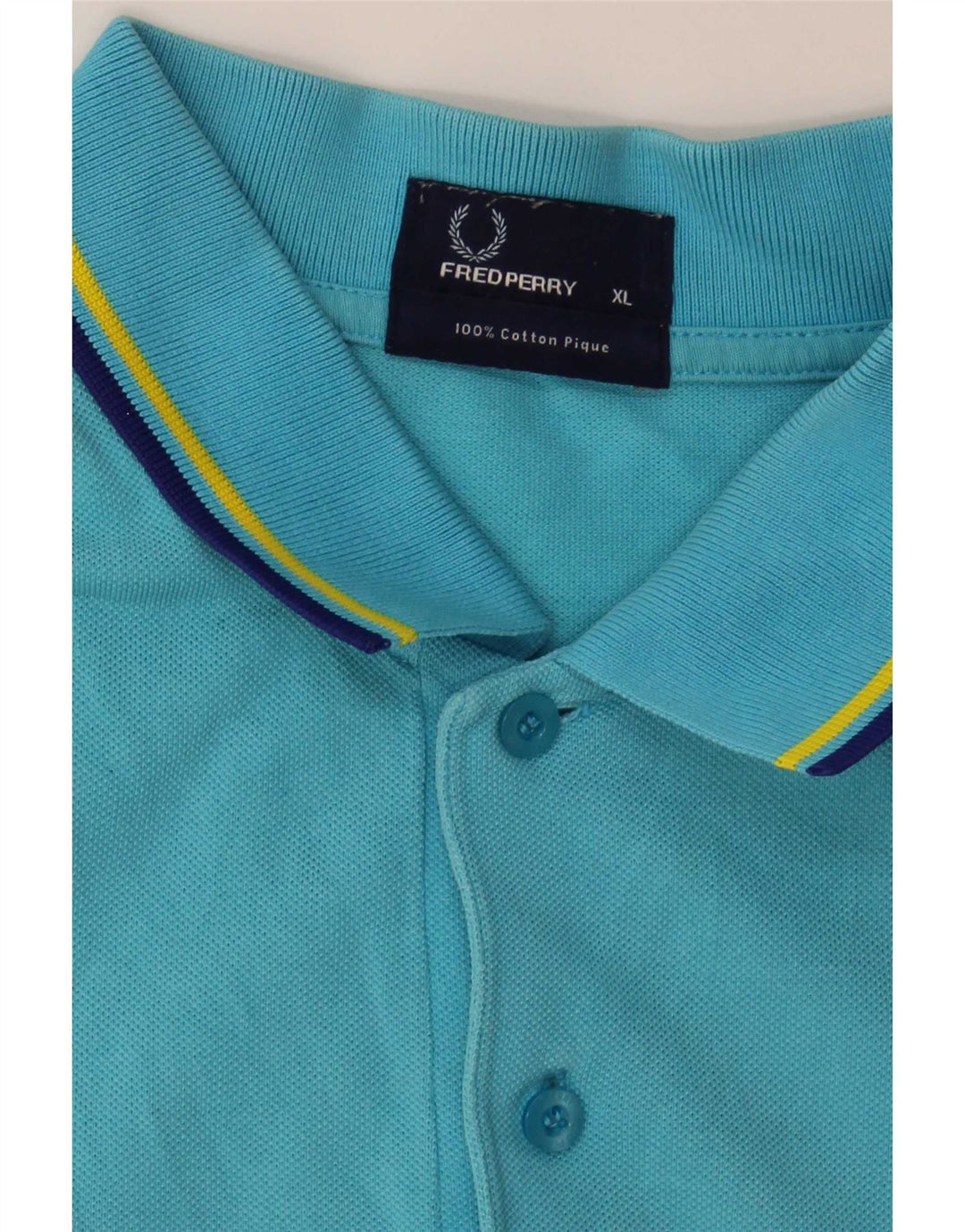 Fred Perry Polo Homme XL Bleu Rayé Coton