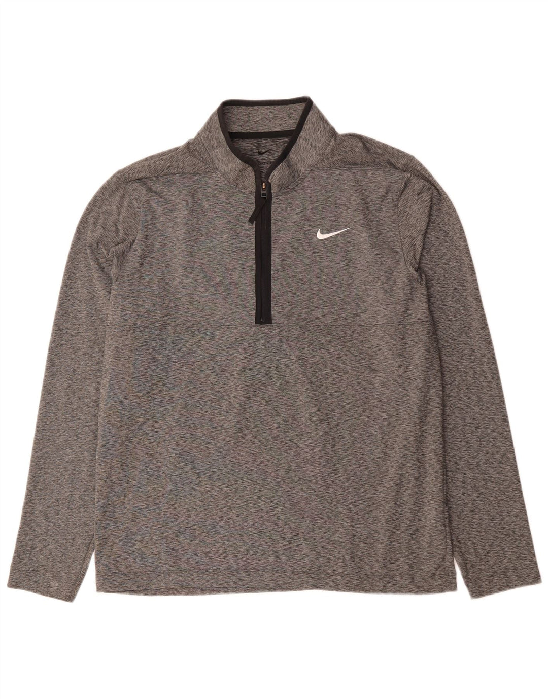 Nike Haut de survêtement Dri Fit à col zippé pour homme - Gris chiné