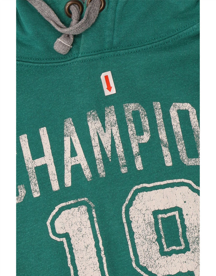 CHAMPION Pull à capuche graphique pour hommes, grand coton vert