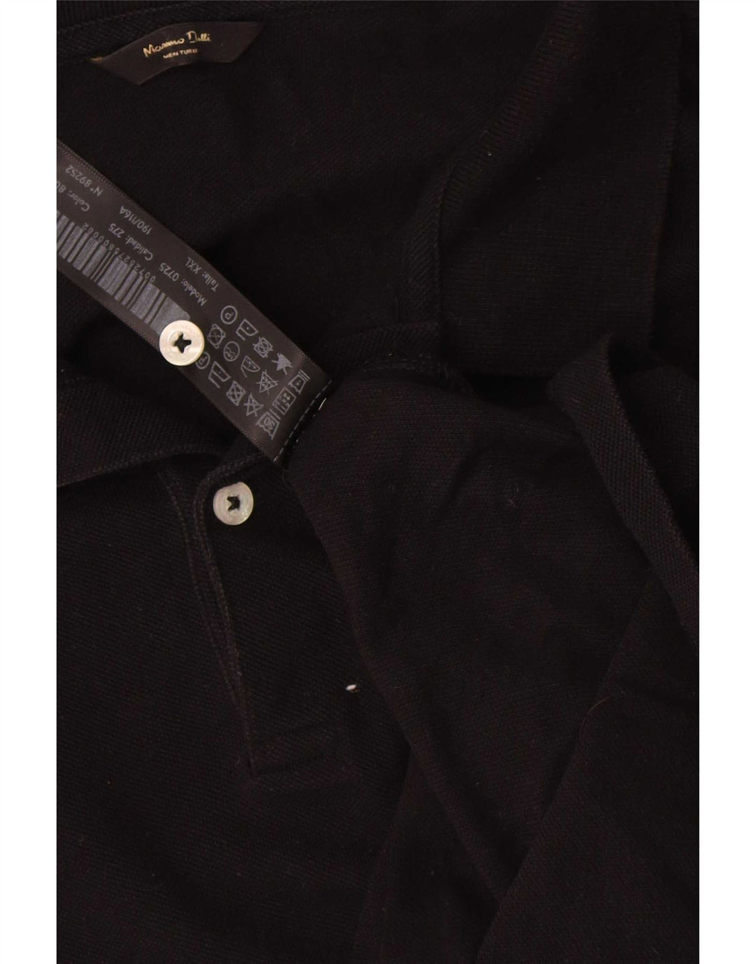 Massimo Dutti Polo Homme 2XL Noir Coton