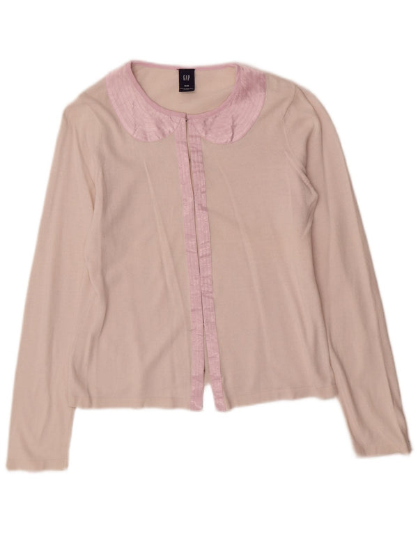 Gap Cardigan court pour femme UK 12 en coton color block rose moyen