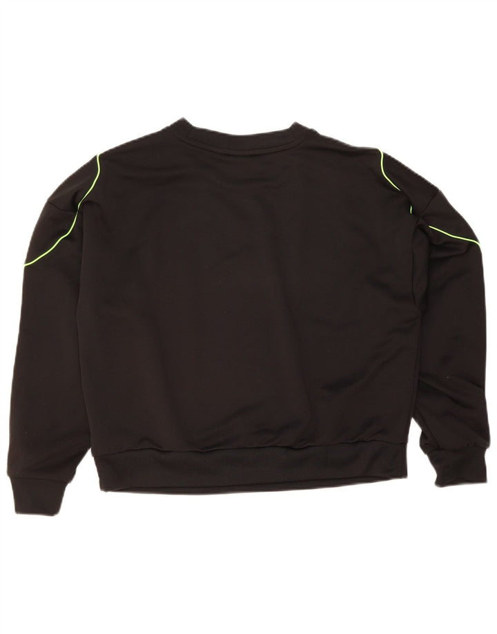 ADIDAS Womens Oversized Sweatshirt Jumper UK 6 XS Black Polyester