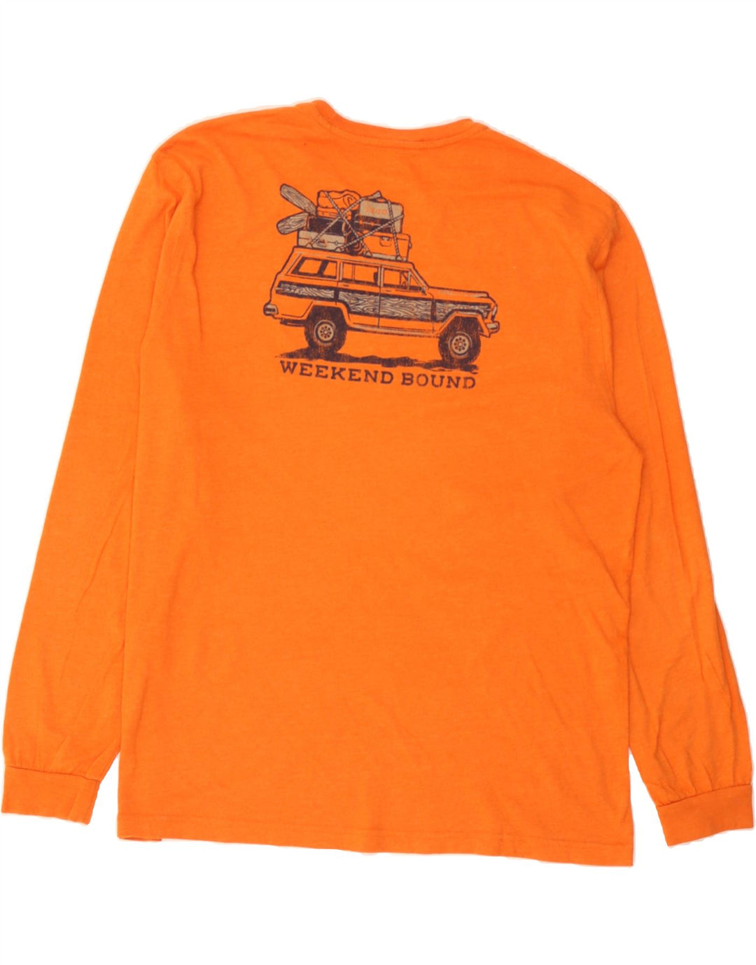 IZOD Mens Salt Water Graphic Top Long Sleeve 2XL Orange Vintage Izod and Second-Hand Izod from Messina Hembry 