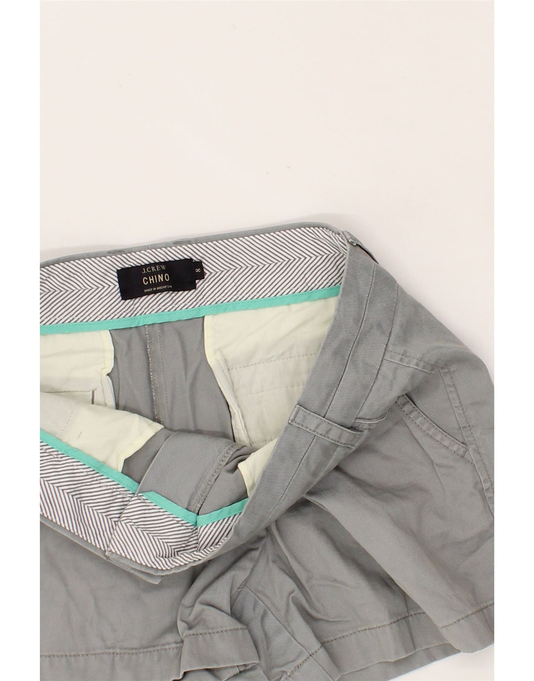 J. CREW Womens Chino Shorts US 8 Medium W34  Grey Cotton Vintage J. Crew and Second-Hand J. Crew from Messina Hembry 