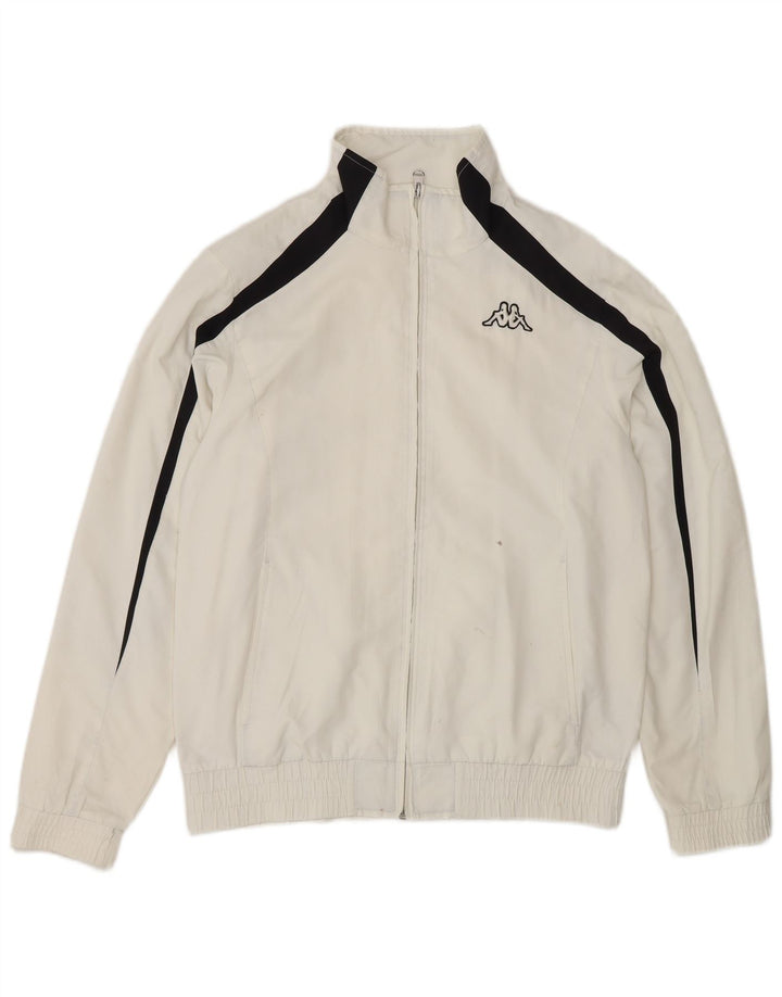 KAPPA Veste de Survêtement Homme Petit Blanc Polyester