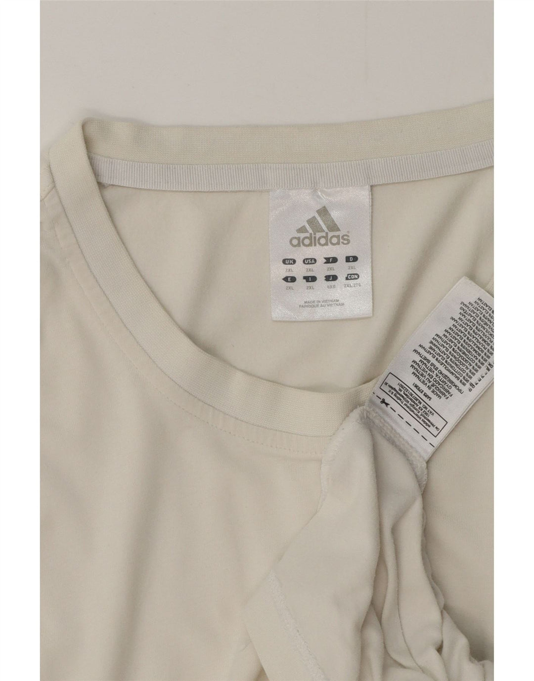 Adidas T-Shirt Homme Top 2XL Coton Blanc