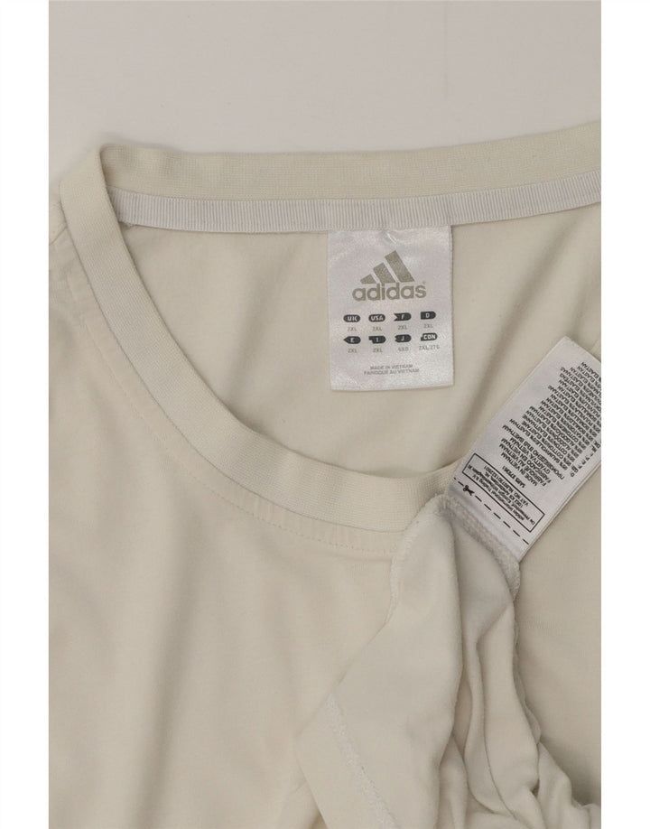 Adidas T-Shirt Homme Top 2XL Coton Blanc