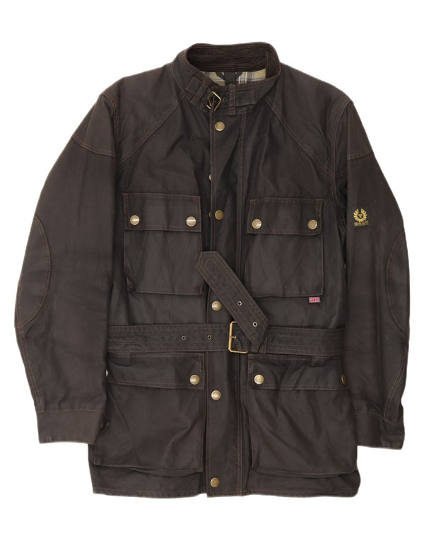 Belstaff Veste en coton ciré pour homme UK 40 Grand coton marron
