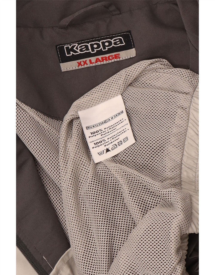 KAPPA Veste de survêtement pour homme 2XL Gris Colorblock Polyester