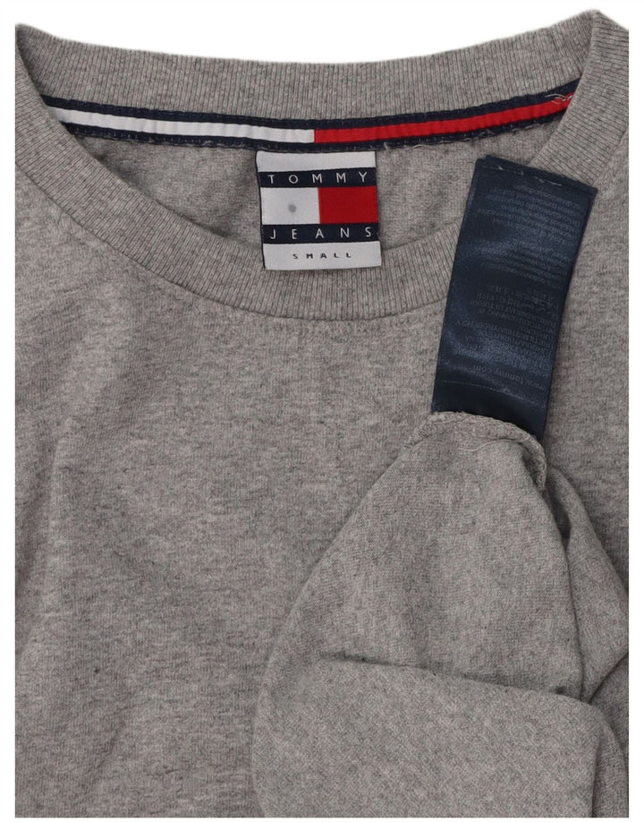 TOMMY HILFIGER Haut Graphique à Manches Longues pour Homme Petit Gris Coton
