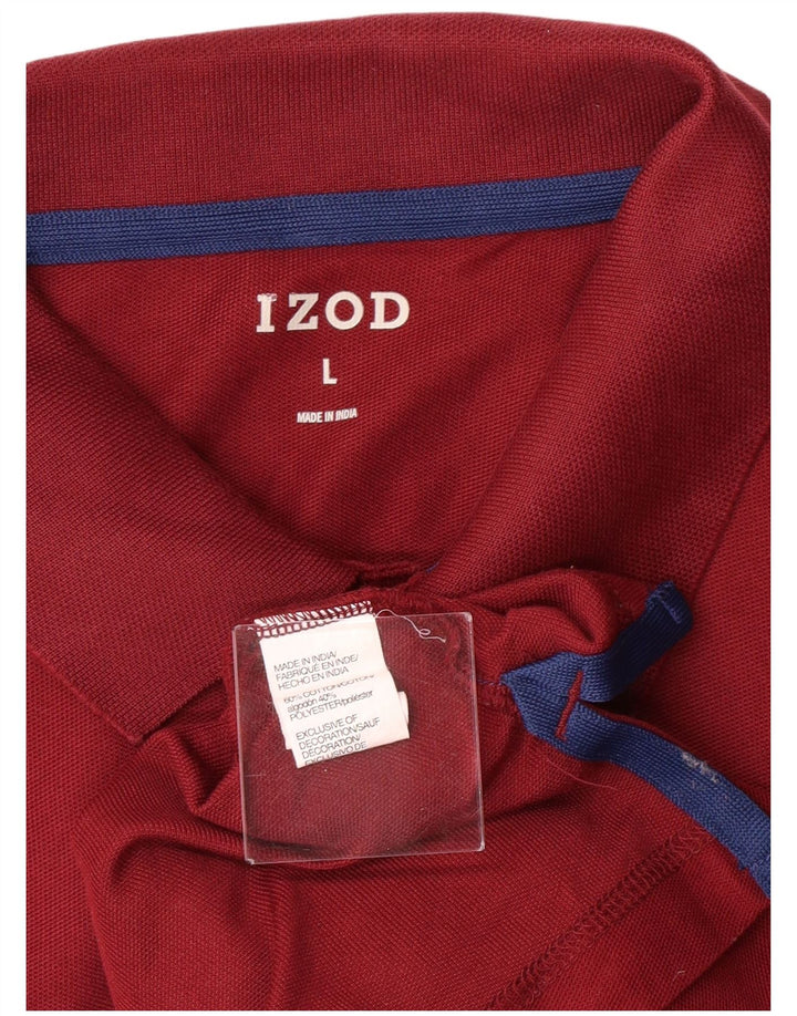 IZOD Polo Homme Grand Coton Bordeaux