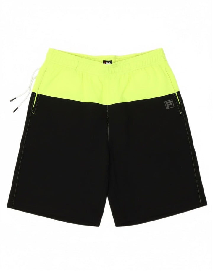 Fila Short de sport garçon 15-16 ans Noir Colourblock Polyester