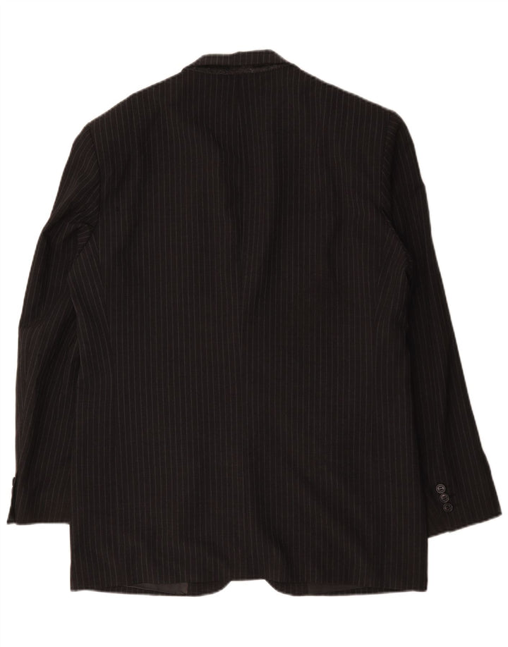 Marks & Spencer Veste blazer à 2 boutons pour homme UK 38 Gris moyen à fines rayures