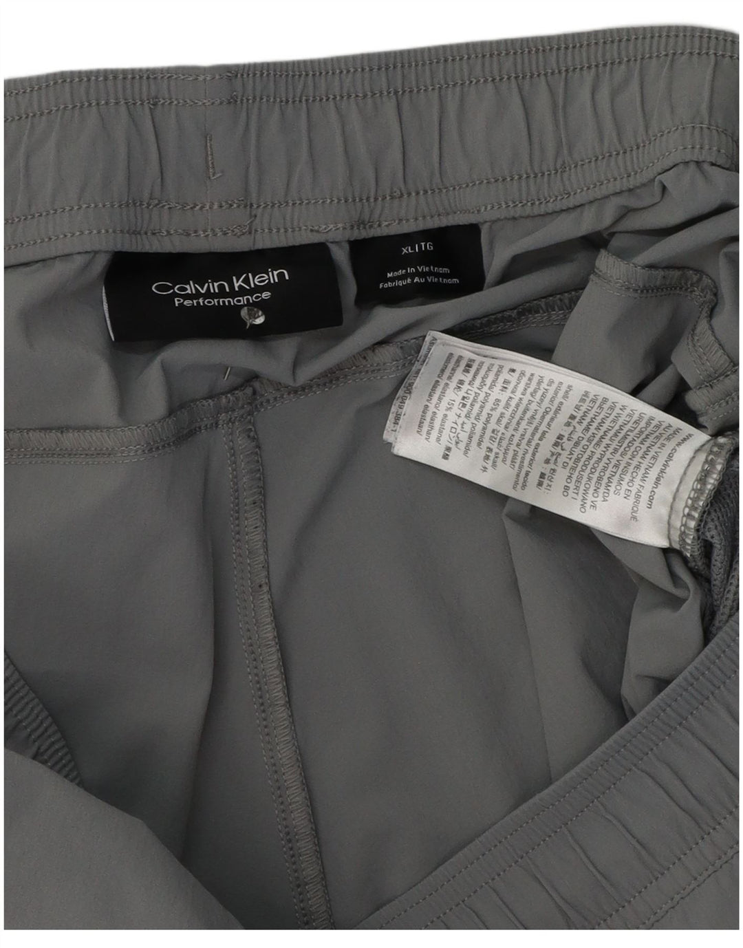 Calvin Klein Short de sport Performance pour homme XL Gris Colorblock Polyester