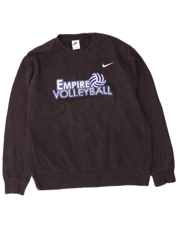 Nike Hommes Empire Volleyball Graphic Sweatshirt Jumper Grand Noir Coton