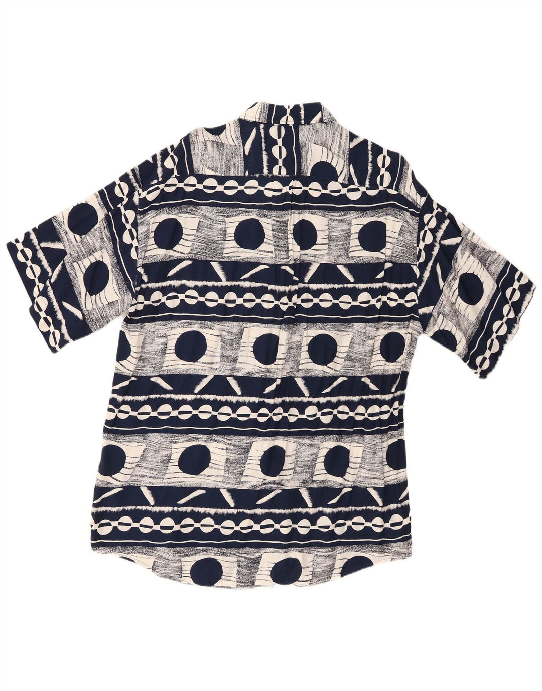 Big Match Chemise à Manches Courtes Homme XL Bleu Marine Géométrique