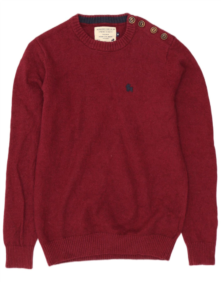 JACK & JONES Pull Col Rond Homme Coton Bordeaux Moyen