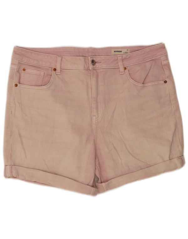 Marks & Spencer Short en jean Boyfriend Tie Dye pour femme UK 16 Large W40 Rose