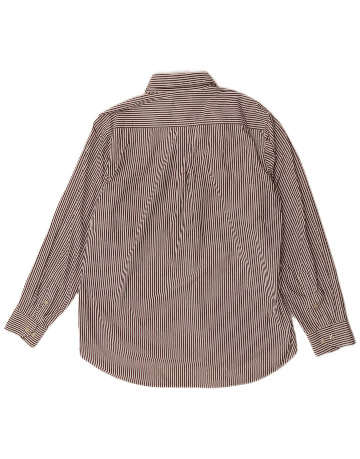 Fila Chemise homme XL en coton à fines rayures marron