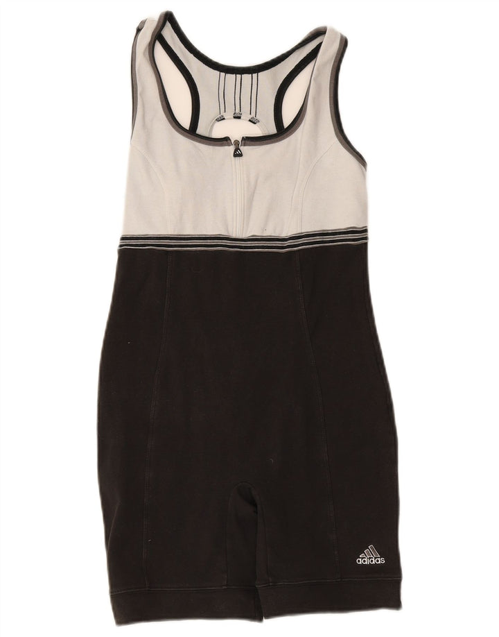 Adidas Combishort Femme UK 10 Petit Coton Colorblock Noir