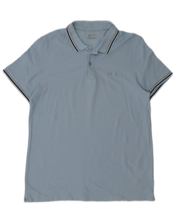 Lotto Polo Life's Homme XL Bleu Rayé Coton