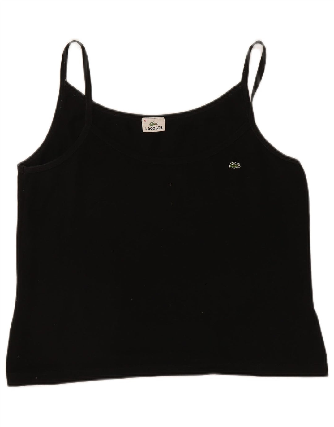 Lacoste Femme Cami Top Taille 48 XL Coton Noir