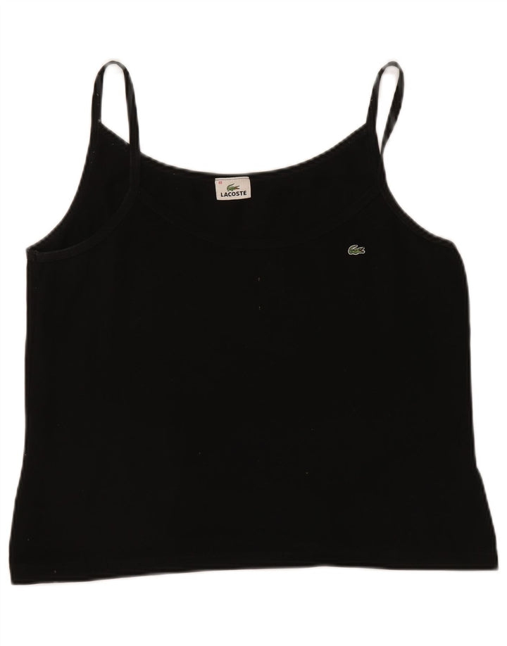 Lacoste Femme Cami Top Taille 48 XL Coton Noir