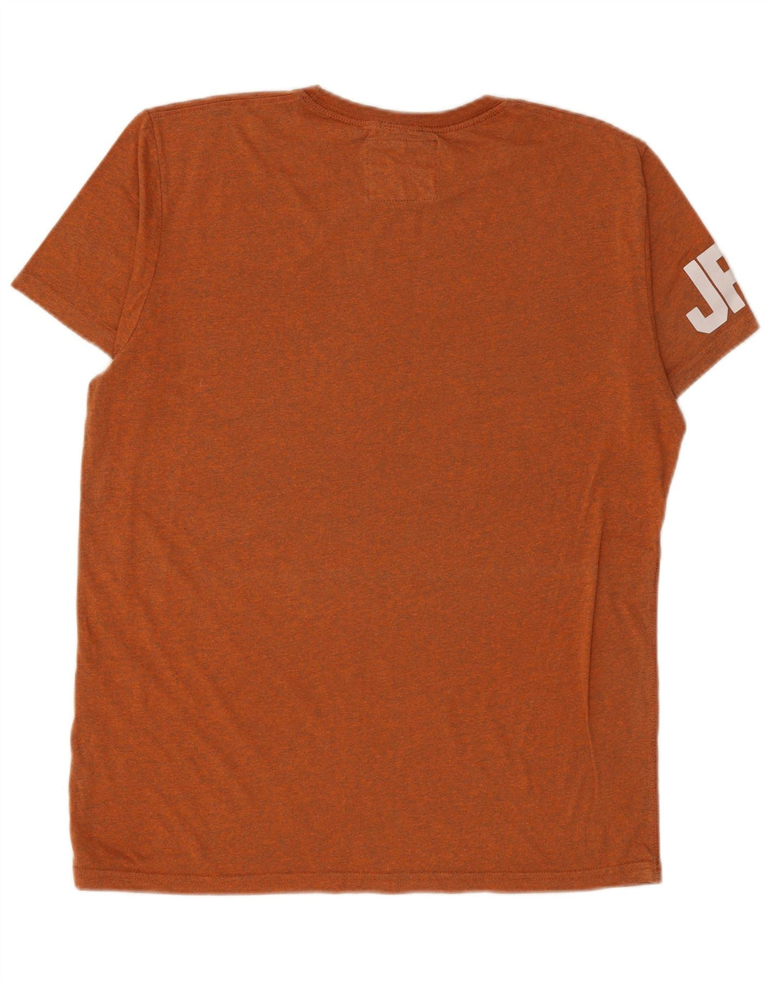 SUPERDRY Homme T-Shirt Graphique Top XL Orange Moucheté Coton