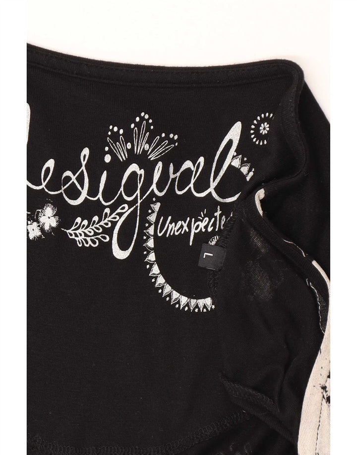 Desigual Robe basique pour femme UK 46 Large Viscose florale noire