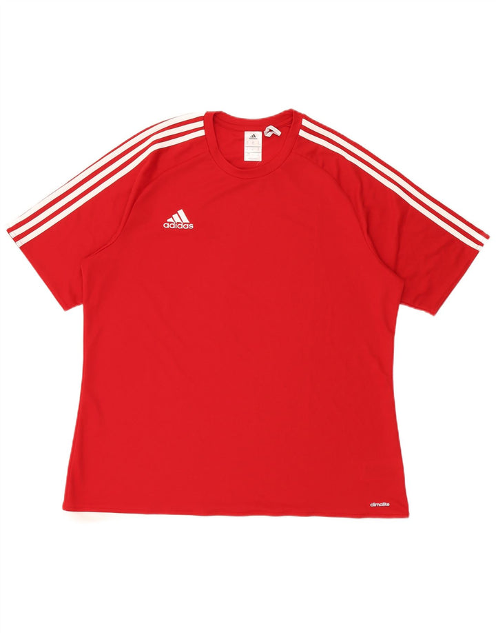 Adidas Homme Climalite T-Shirt Top XL Rouge Polyester