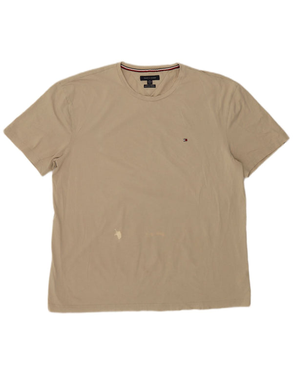 Tommy Hilfiger T-shirt slim fit pour homme en coton beige 2XL