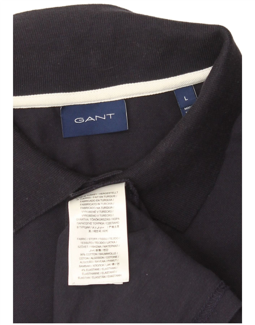 Gant Polo Homme Grand Bleu Marine Coton
