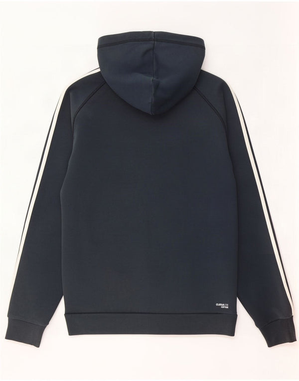 Adidas Pull à capuche zippé Clima 365 pour homme en coton bleu marine moyen