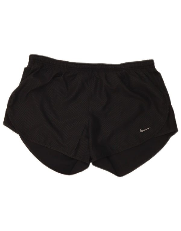 Nike Short de sport Dri Fit pour femme UK 14 Polyester Chevron Noir Moyen