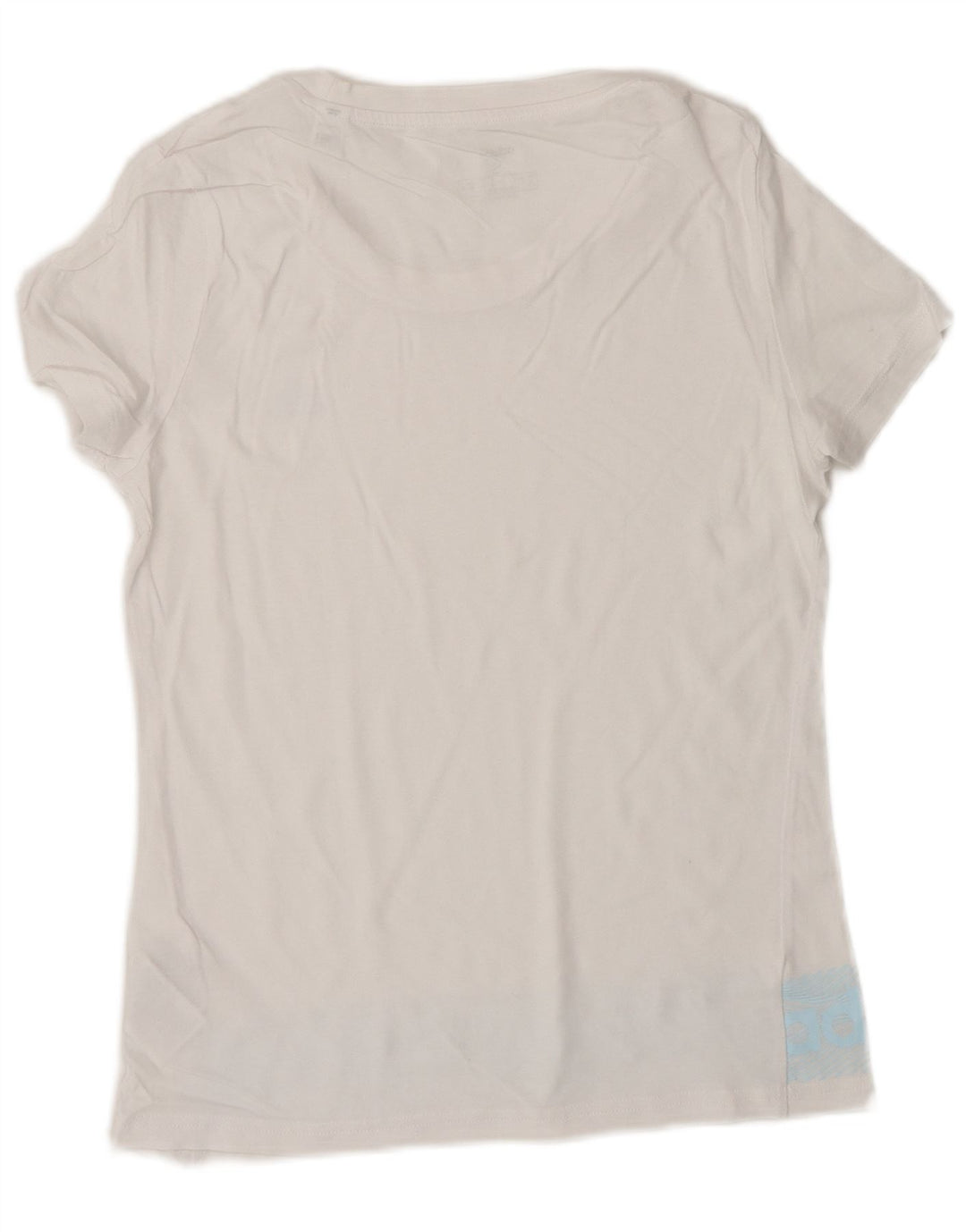 ADIDAS T-shirt graphique pour femme UK 8/10 Petit coton blanc