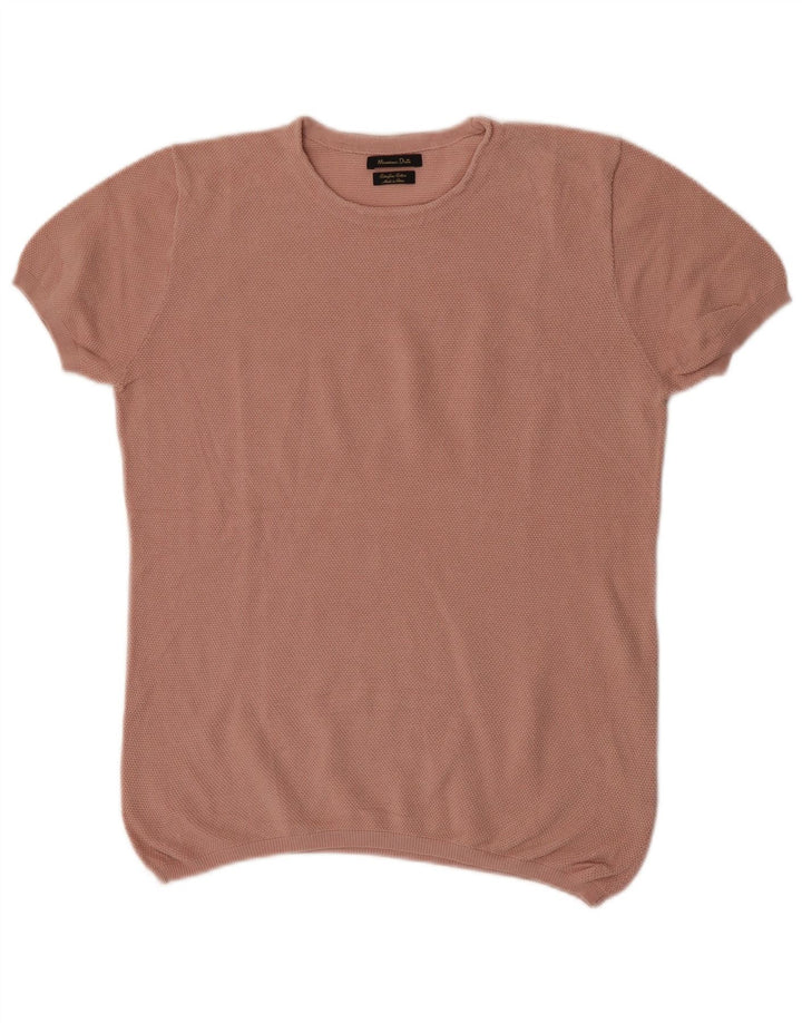 Massimo Dutti Chemisier Femme UK 16 Large Rose Coton