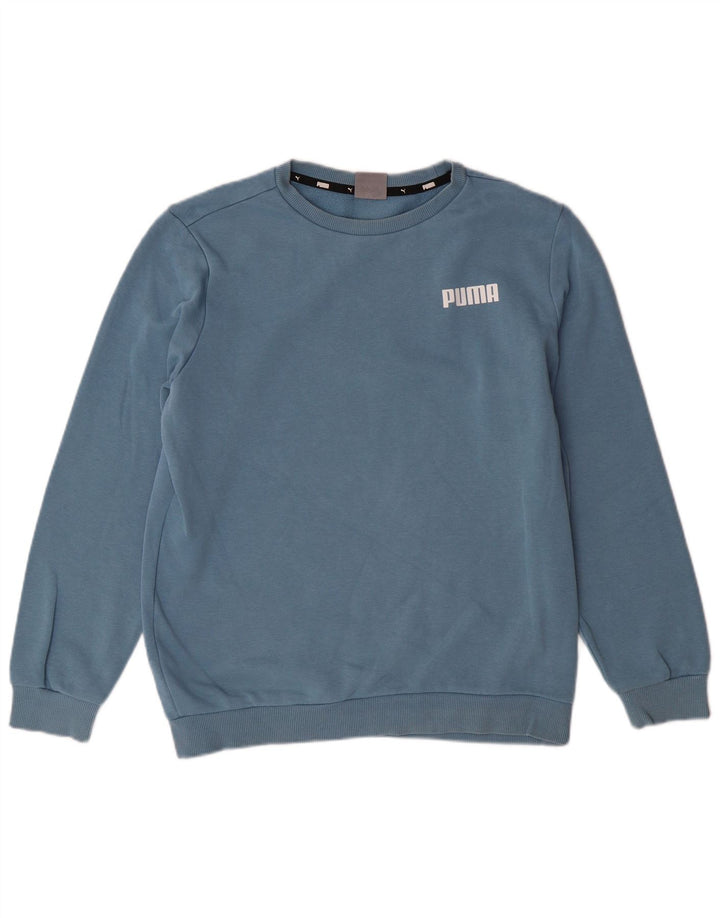Puma Sweat-shirt pour homme en coton bleu Taille S