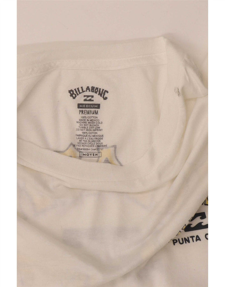 Billabong T-Shirt Graphique Homme Blanc Moyen Coton