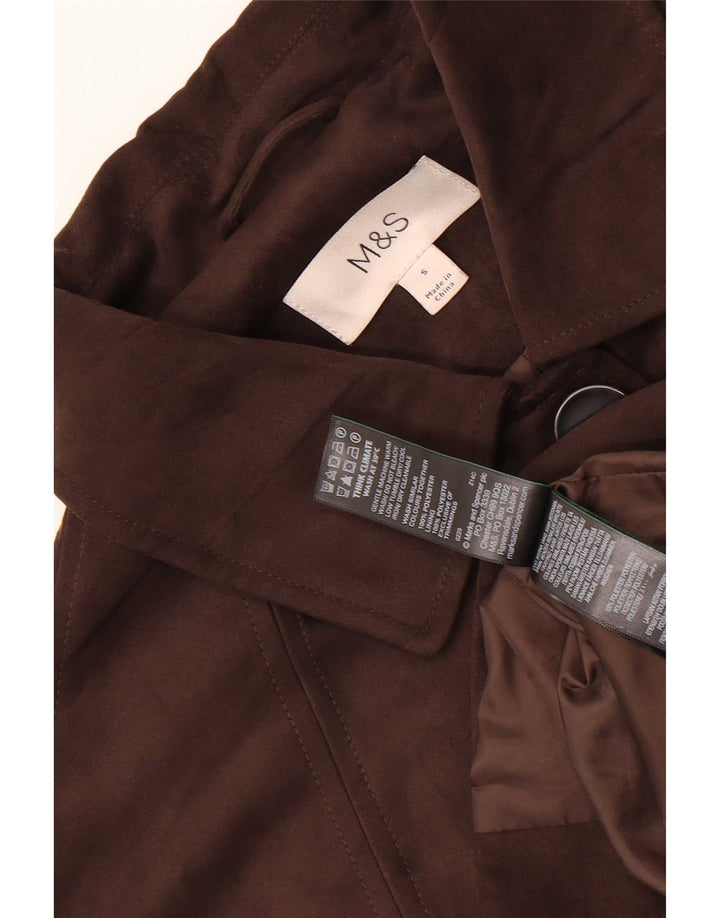Marks & Spencer Veste blazer à 4 boutons pour femme UK 10 Petit Marron Polyester