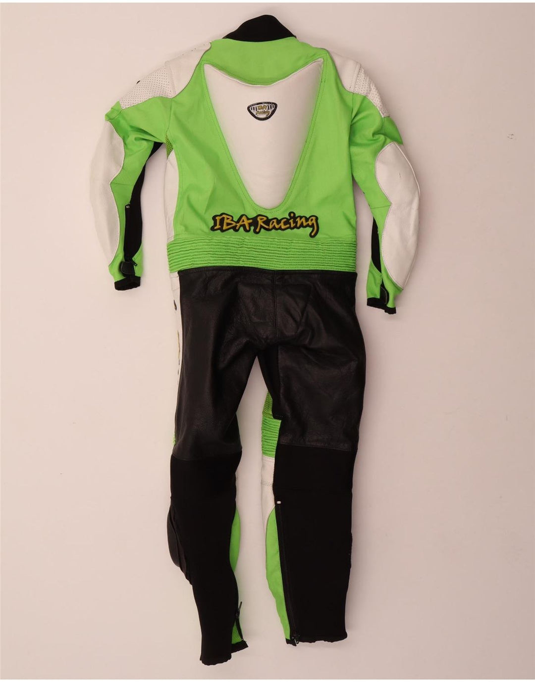 Combinaison graphique moto VINTAGE pour garçons 6-7 ans, petit bloc de couleur vert